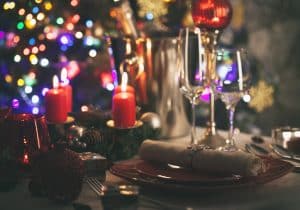 Elegant Christmas table setting